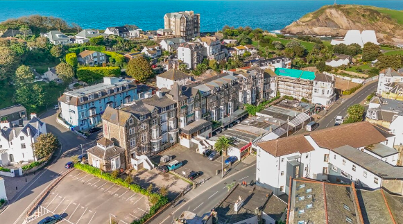 Aerial view of Bath House and the surrounding area