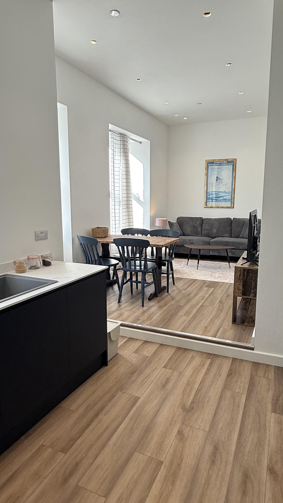 Dining and living room — Apartment No4, Bath House Holiday Apartments